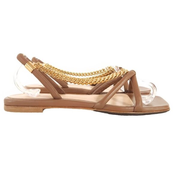 Gianvito Rossi Minerva Strappy Chain Sandals Size 37.5 US 7.5 Women's $925 - Picture 3 of 11